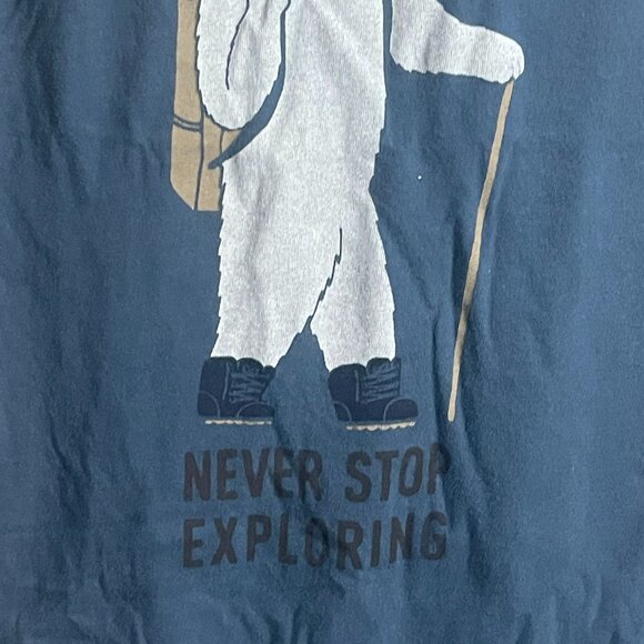 The North Face Tank Top Sleeveless tee T-shirt XS Blue Polar Bear Exploring - Picture 9 of 9